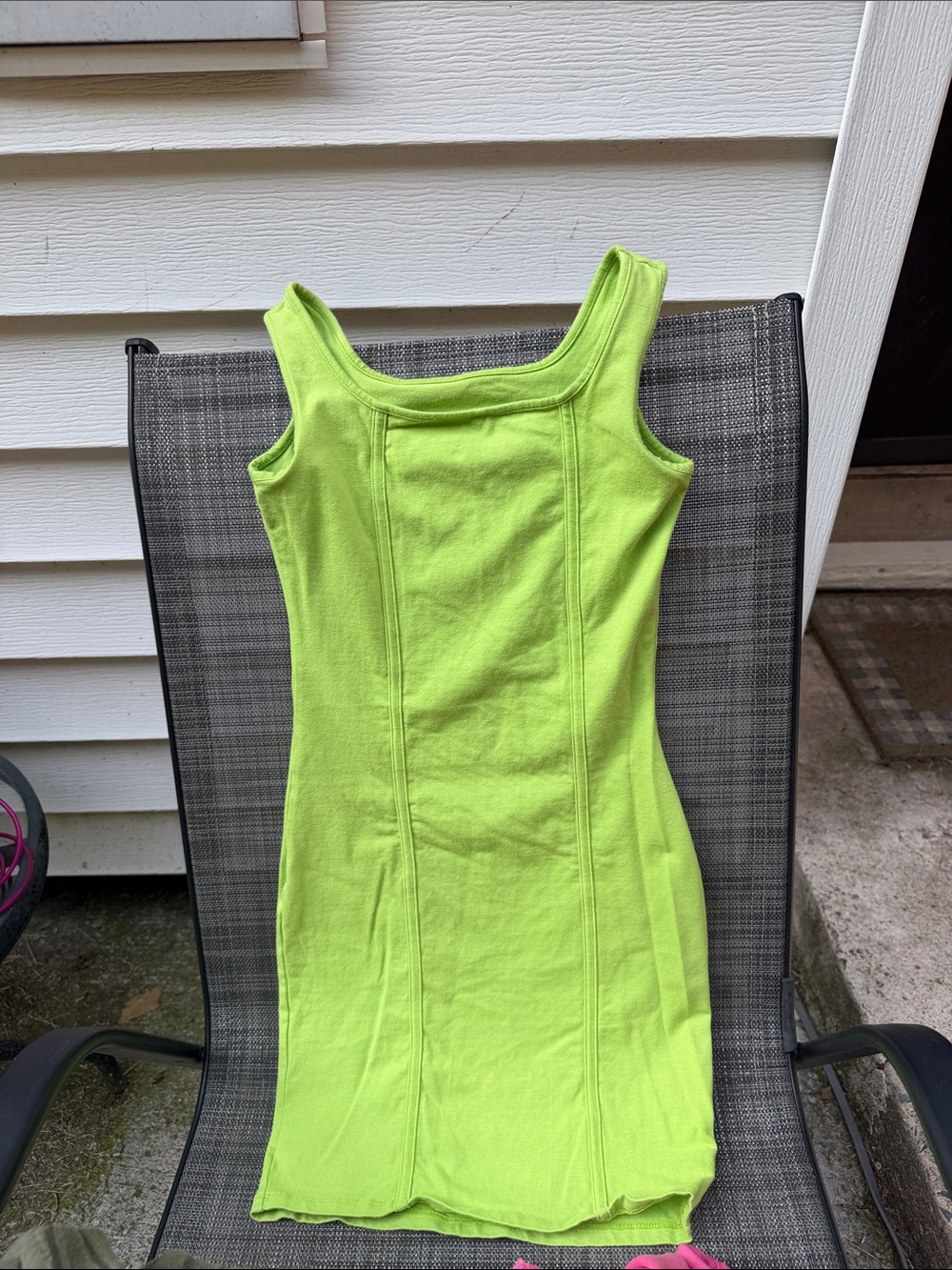 Women's Lime Green Tank Dress